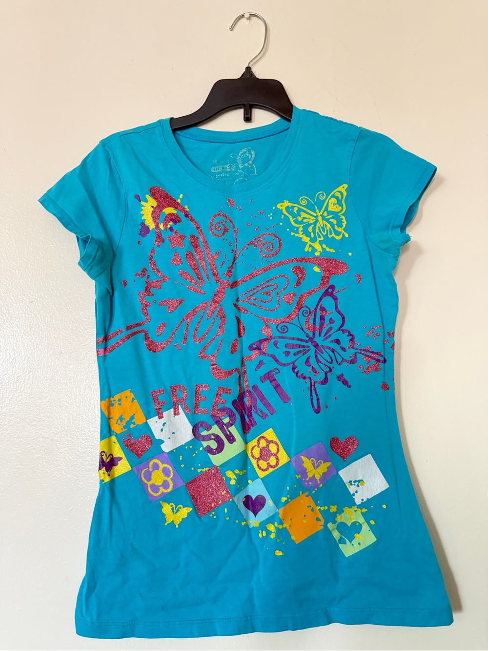 *BRAND NEW* Children’s Place Teal Blue Butterfly, Flower, Heart Graphic TeeShirt